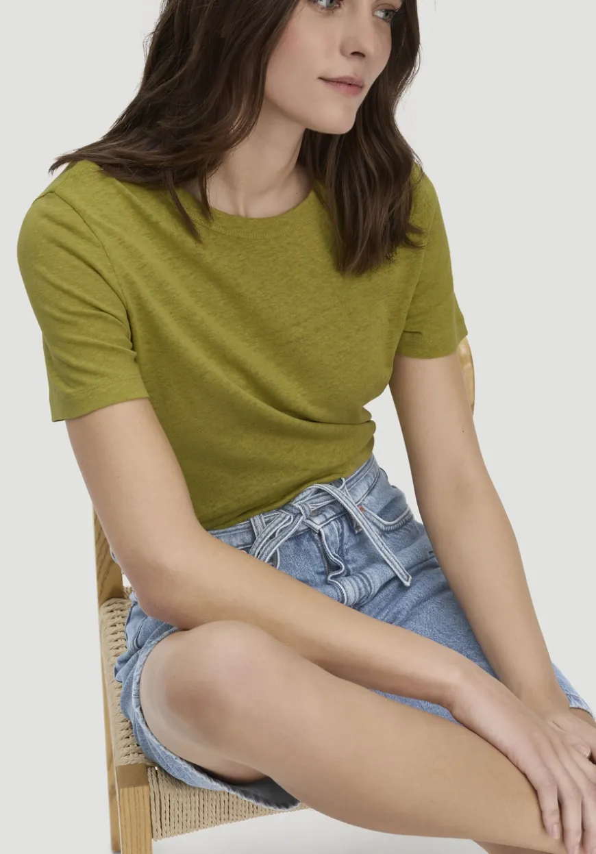 hessnatur T-Shirt Relaxed aus Leinen und Bio-Baumwolle von|Damen Shirts & Tops