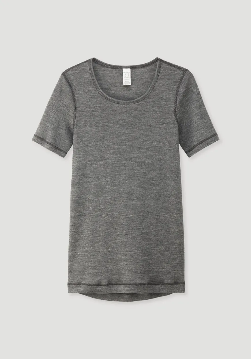 hessnatur T-Shirt SILK & WARM TOUCH mit Bio-Merinowolle und Seide von|Damen Unterhemden|Unterhemden