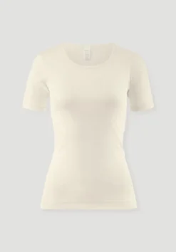 hessnatur T-Shirt SILK & WARM TOUCH mit Bio-Merinowolle und Seide von|Damen Unterhemden|Unterhemden