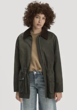 hessnatur Wachsjacke Regular aus reiner Bio-Baumwolle von|Damen Jacken & Mäntel