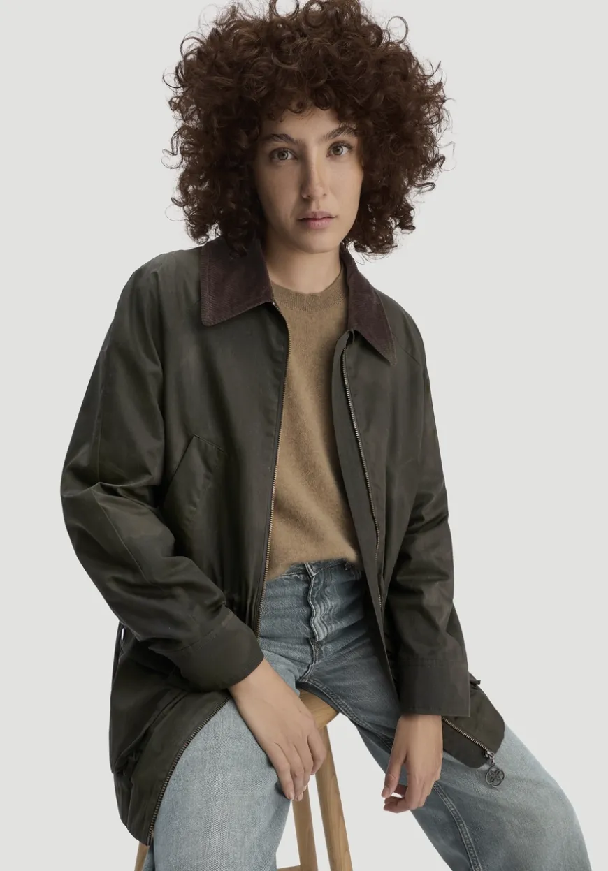 hessnatur Wachsjacke Regular aus reiner Bio-Baumwolle von|Damen Jacken & Mäntel