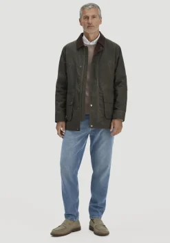 hessnatur Wachsjacke Regular aus reiner Bio-Baumwolle von|Herren Jacken & Mäntel