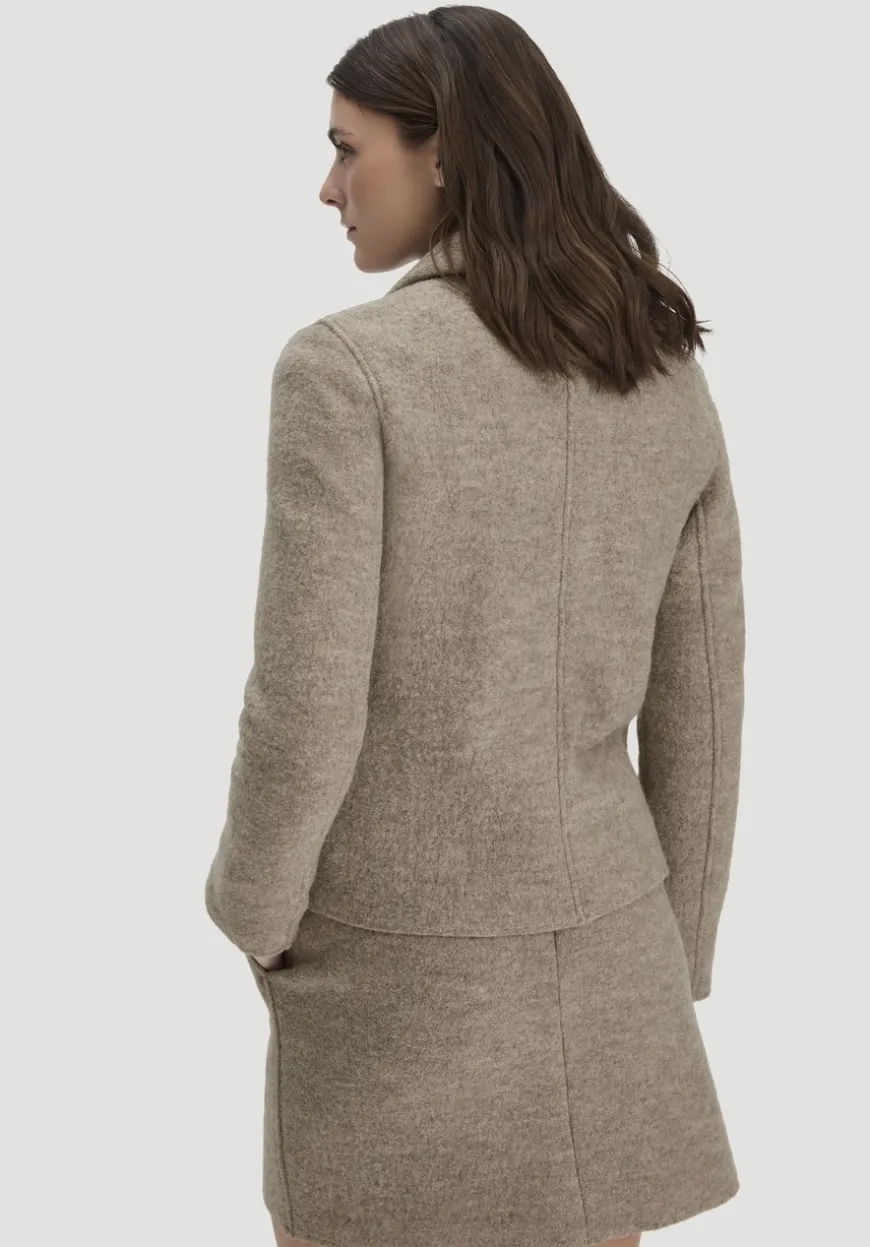 hessnatur Walk Jacke Regular aus reiner Bio-Merinowolle von|Damen Jacken & Mäntel