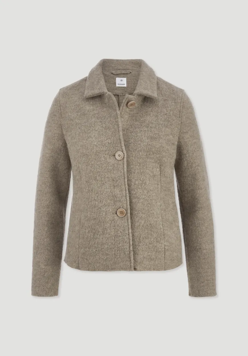 hessnatur Walk Jacke Regular aus reiner Bio-Merinowolle von|Damen Jacken & Mäntel