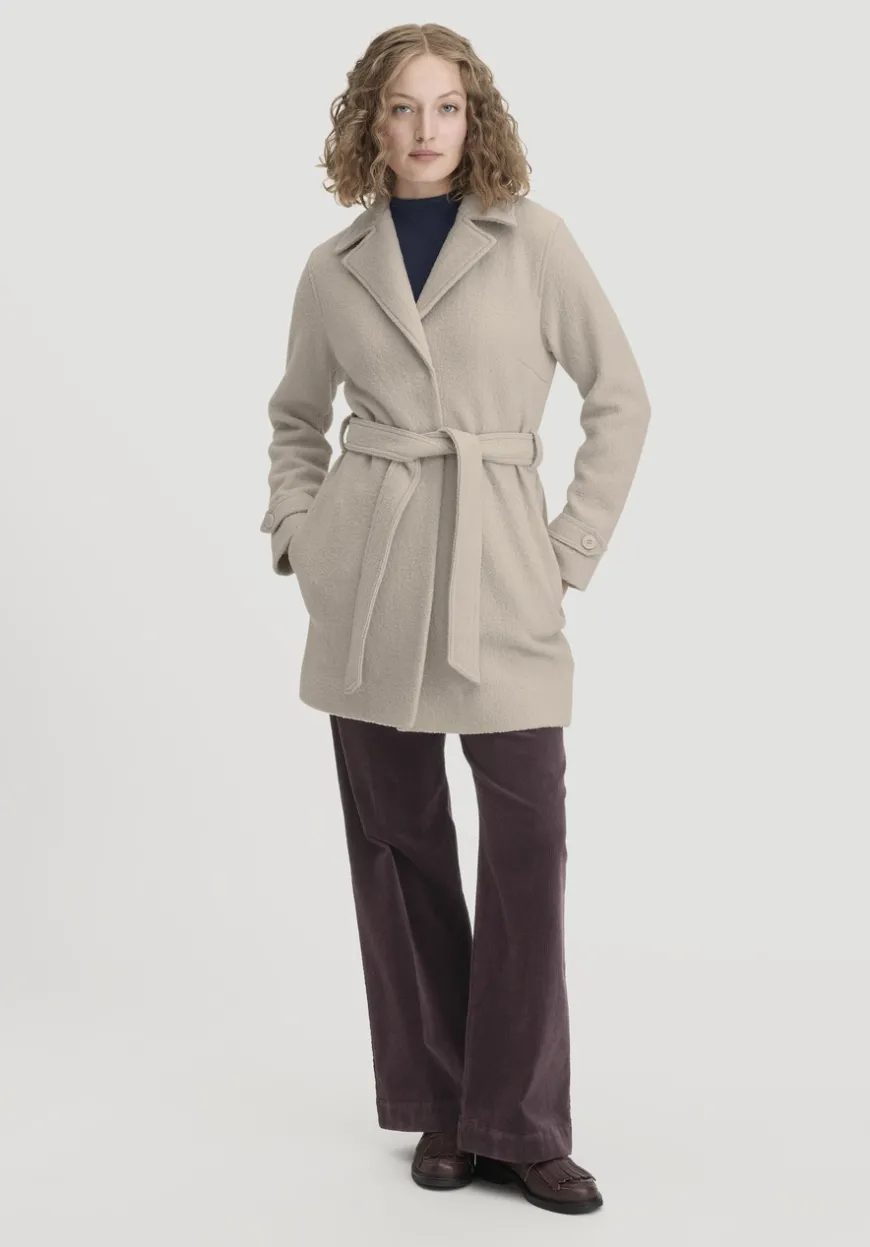hessnatur Walk Mantel Regular aus reiner Bio-Merinowolle von|Damen Jacken & Mäntel