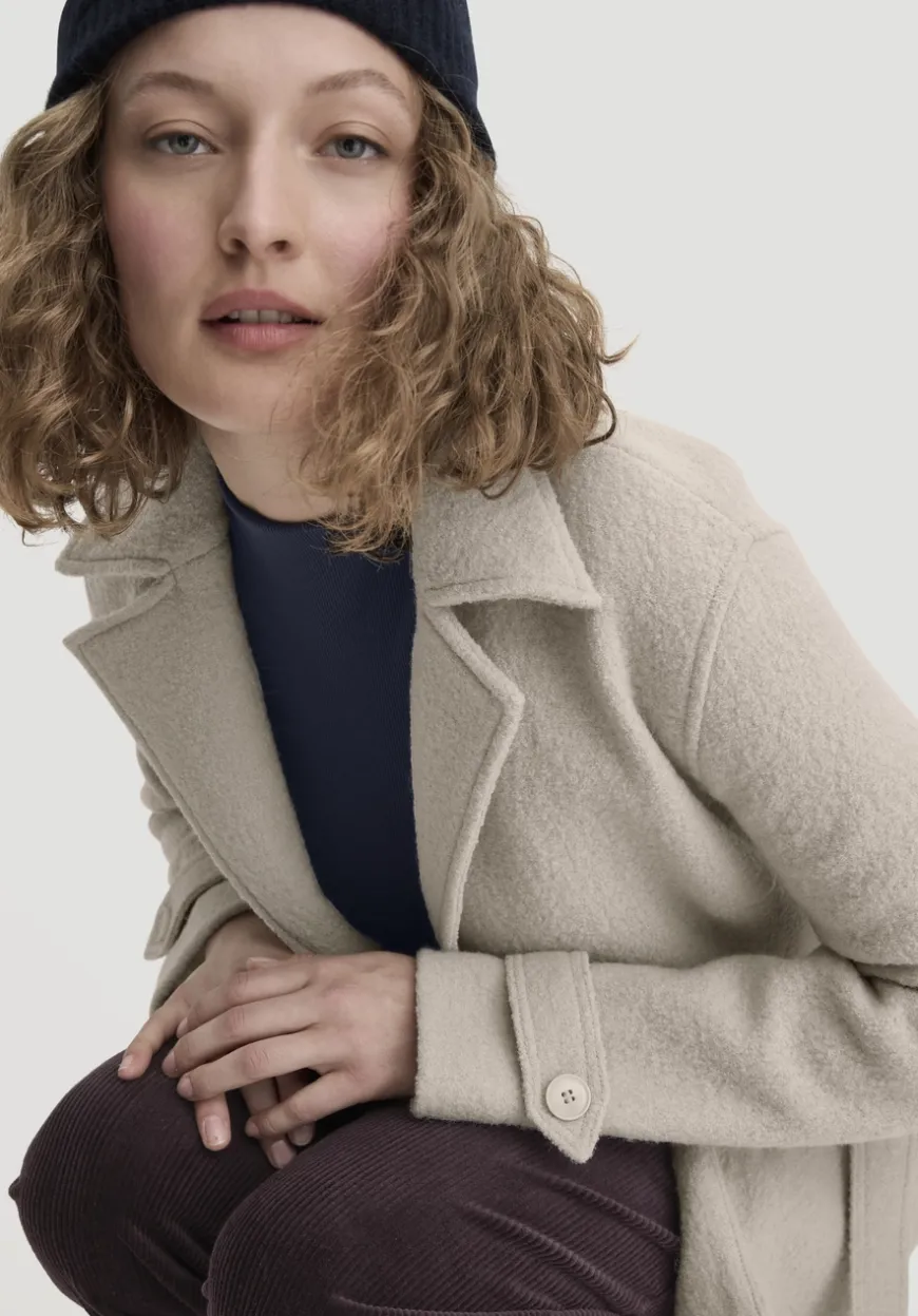 hessnatur Walk Mantel Regular aus reiner Bio-Merinowolle von|Damen Jacken & Mäntel
