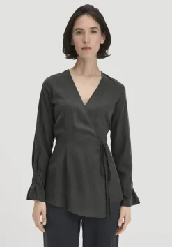 hessnatur Wickelbluse Regular aus TENCEL™ Lyocell von|Damen Blusen