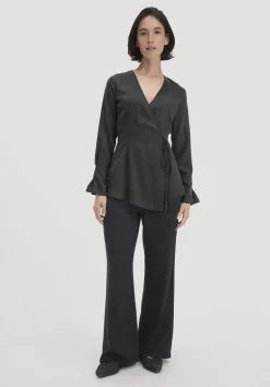 hessnatur Wickelbluse Regular aus TENCEL™ Lyocell von|Damen Blusen