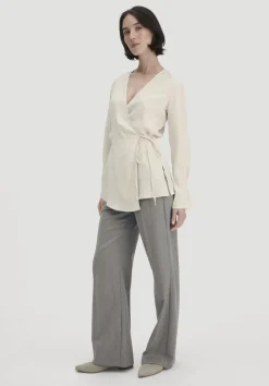 hessnatur Wickelbluse Regular aus TENCEL™ Lyocell von|Damen Blusen