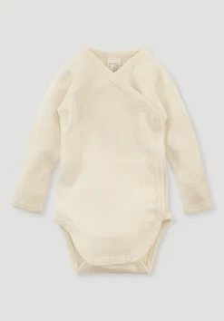 hessnatur Wickelbody aus Bio-Baumwolle mit Bio-Merinowolle und Seide von| Bodys|Baby-Bodys