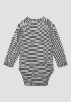 hessnatur Wickelbody Langarm aus Bio-Merinowolle mit Seide von| Bodys|Baby-Bodys