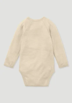 hessnatur Wickelbody Langarm aus Bio-Merinowolle mit Seide von| Bodys|Baby-Bodys