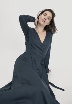 hessnatur Wickelkleid Knöchellang Regular aus reiner LENZING™ ECOVERO™ Viskose von|Damen Kleider & Röcke