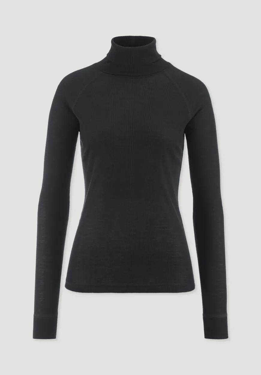 hessnatur Wolle-Mix Longlseeve Fitted aus Bio-Merinowolle und TENCEL™ Lyocell von|Damen Shirts & Tops
