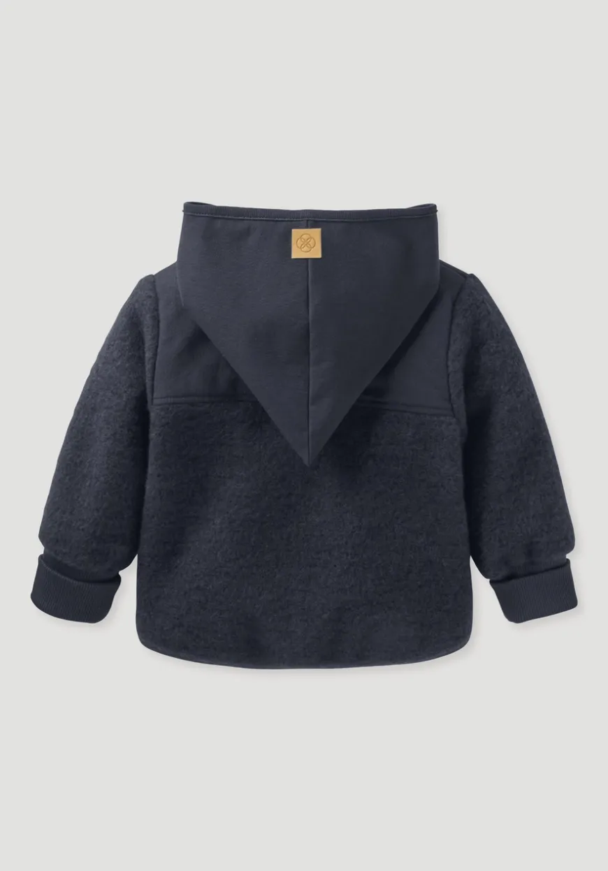 hessnatur Wollfleece Jacke aus Bio-Merinowolle mit Softshell von| Fleece|Jacken