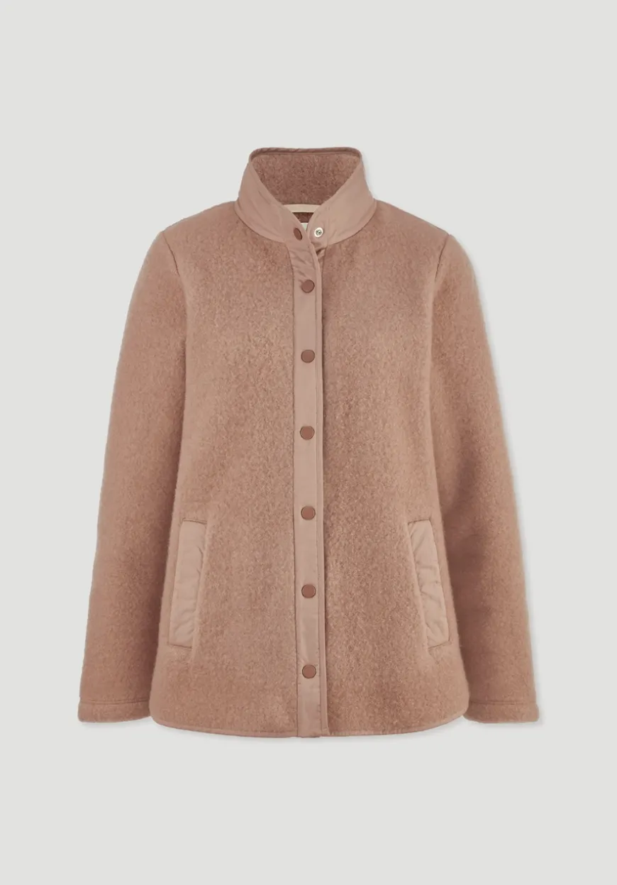 hessnatur Wollfleece Jacke Regular aus Bio-Merinowolle und Bio-Baumwolle von|Damen Jacken & Mäntel|Fleece