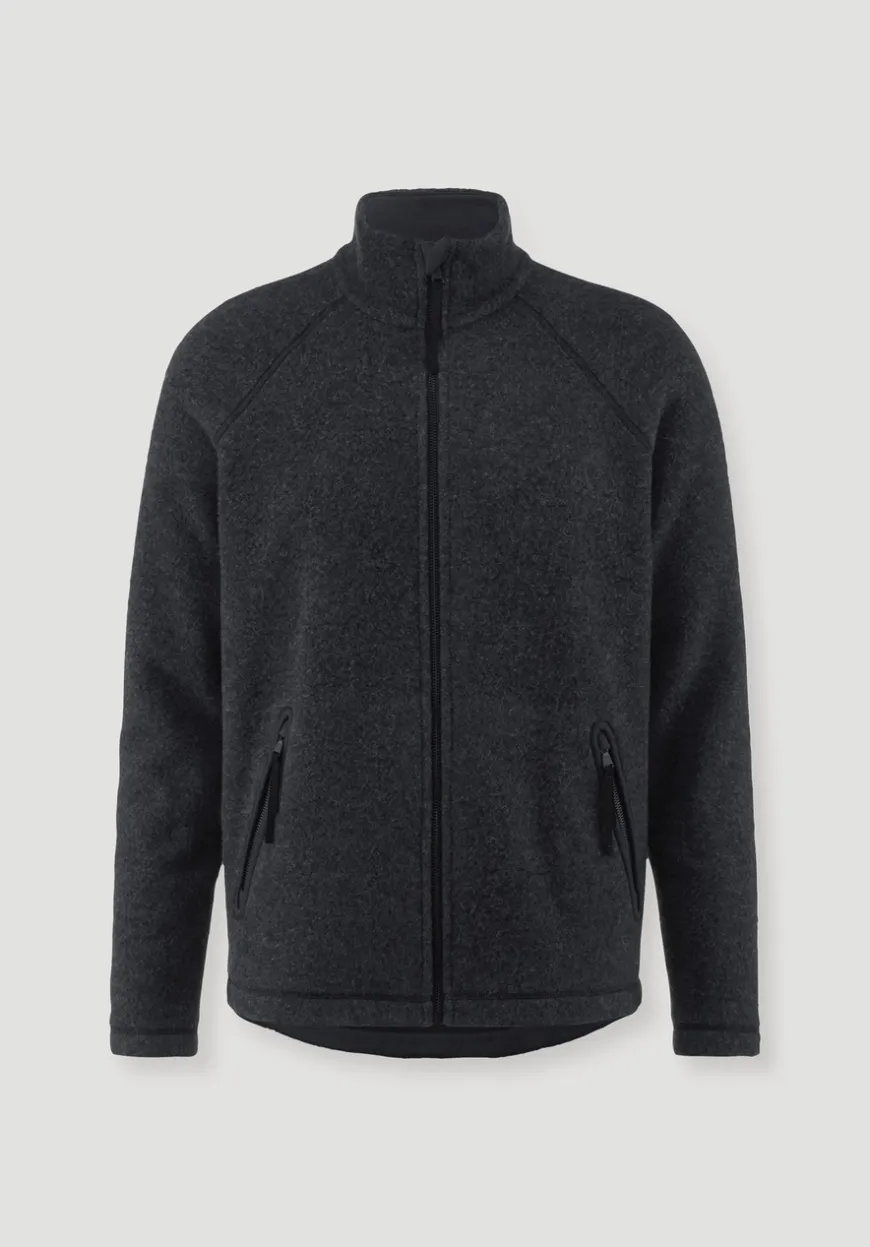 hessnatur Wollfleece Jacke Regular aus reiner Bio-Merinowolle von|Herren Jacken & Mäntel|Fleece
