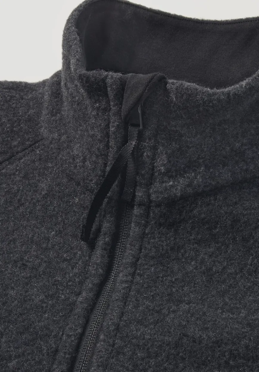 hessnatur Wollfleece Jacke Regular aus reiner Bio-Merinowolle von|Herren Jacken & Mäntel|Fleece