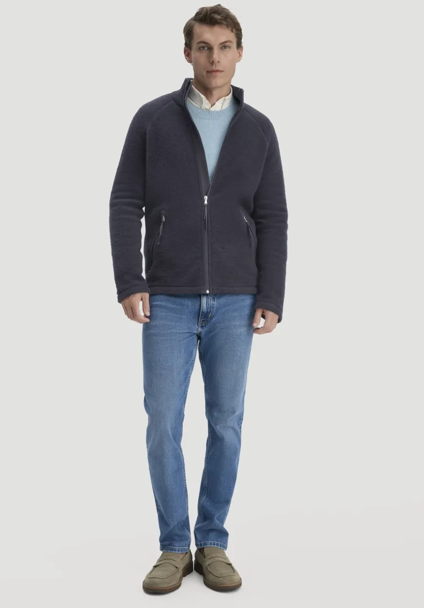 hessnatur Wollfleece Jacke Regular aus reiner Bio-Merinowolle von|Herren Jacken & Mäntel|Fleece