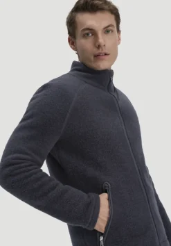 hessnatur Wollfleece Jacke Regular aus reiner Bio-Merinowolle von|Herren Jacken & Mäntel|Fleece