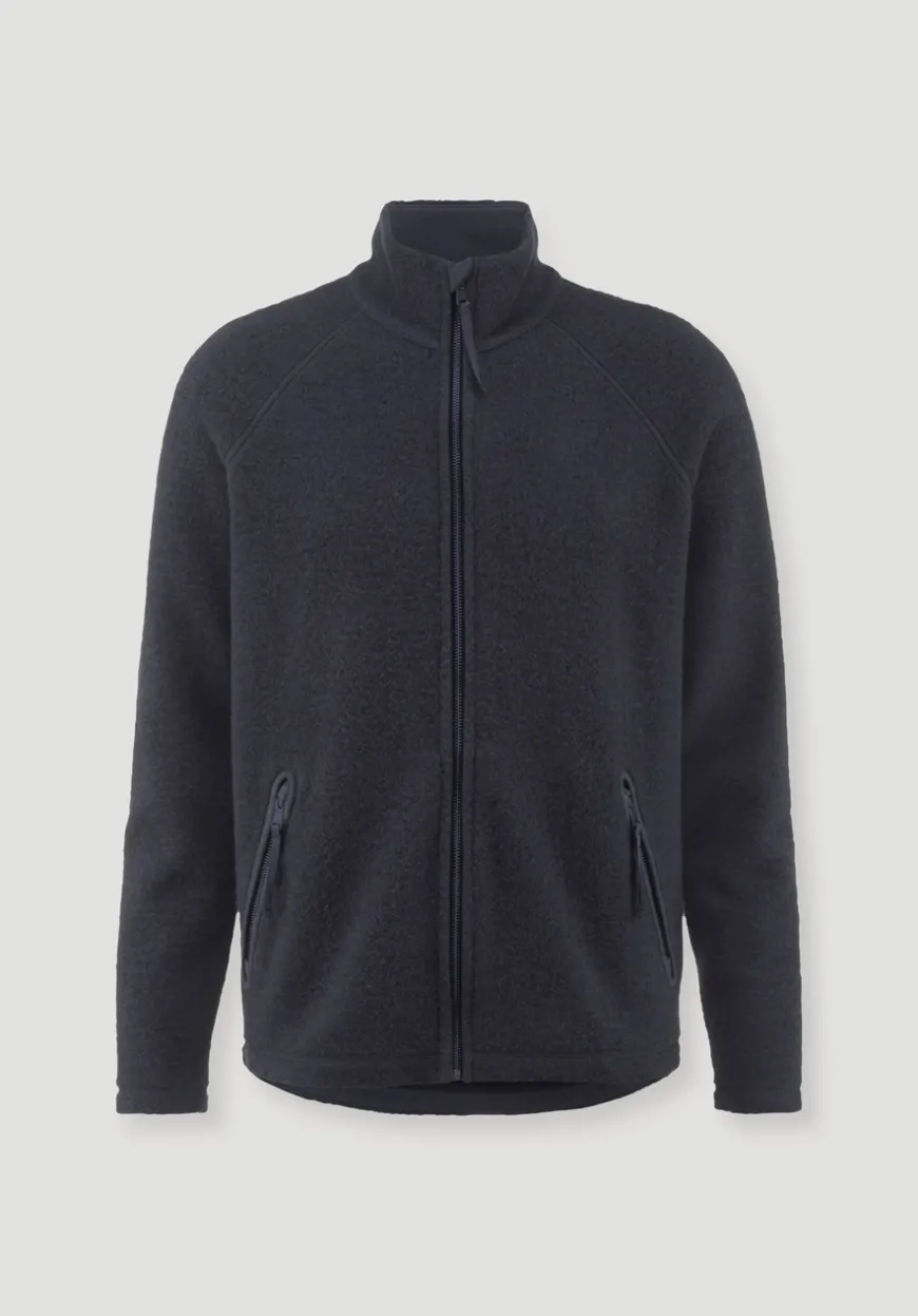 hessnatur Wollfleece Jacke Regular aus reiner Bio-Merinowolle von|Herren Jacken & Mäntel|Fleece