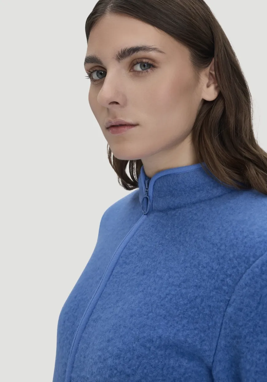 hessnatur Wollfleece Jacke Regular aus reiner Bio-Merinowolle von|Damen Jacken & Mäntel|Fleece