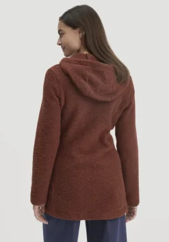 hessnatur Wollfleece Kapuzen-Jacke Regular aus Bio-Merinowolle und Bio-Baumwolle von|Damen Jacken & Mäntel|Fleece