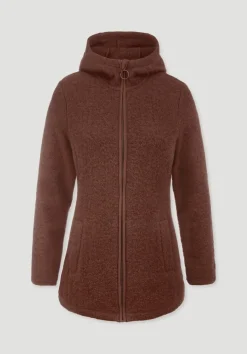 hessnatur Wollfleece Kapuzen-Jacke Regular aus Bio-Merinowolle und Bio-Baumwolle von|Damen Jacken & Mäntel|Fleece