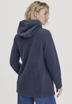 hessnatur Wollfleece Kapuzen-Jacke Regular aus Bio-Merinowolle und Bio-Baumwolle von|Damen Jacken & Mäntel|Fleece