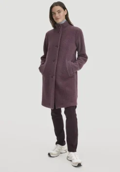 hessnatur Wollfleece Mantel Regular aus reiner Bio-Merinowolle von|Damen Jacken & Mäntel|Fleece