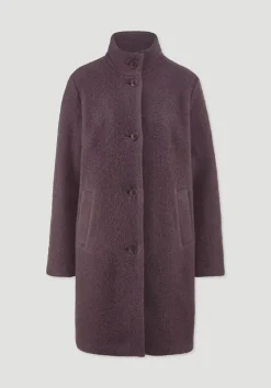 hessnatur Wollfleece Mantel Regular aus reiner Bio-Merinowolle von|Damen Jacken & Mäntel|Fleece
