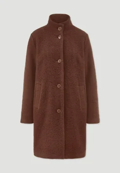 hessnatur Wollfleece Mantel Regular aus reiner Bio-Merinowolle von|Damen Jacken & Mäntel|Fleece