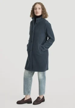 hessnatur Wollfleece Mantel Regular aus reiner Bio-Merinowolle von|Damen Jacken & Mäntel|Fleece