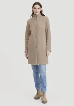 hessnatur Wollfleece Mantel Regular aus reiner Bio-Merinowolle von|Damen Jacken & Mäntel|Fleece