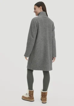 hessnatur Wollfleece Mantel Regular aus reiner Bio-Merinowolle von|Damen Jacken & Mäntel|Fleece