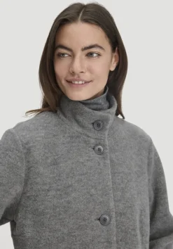 hessnatur Wollfleece Mantel Regular aus reiner Bio-Merinowolle von|Damen Jacken & Mäntel|Fleece