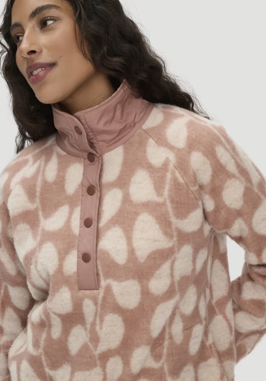 hessnatur Wollfleece Troyer Relaxed aus Bio-Merinowolle mit Bio-Baumwolle von|Damen Sweatshirts|Fleece