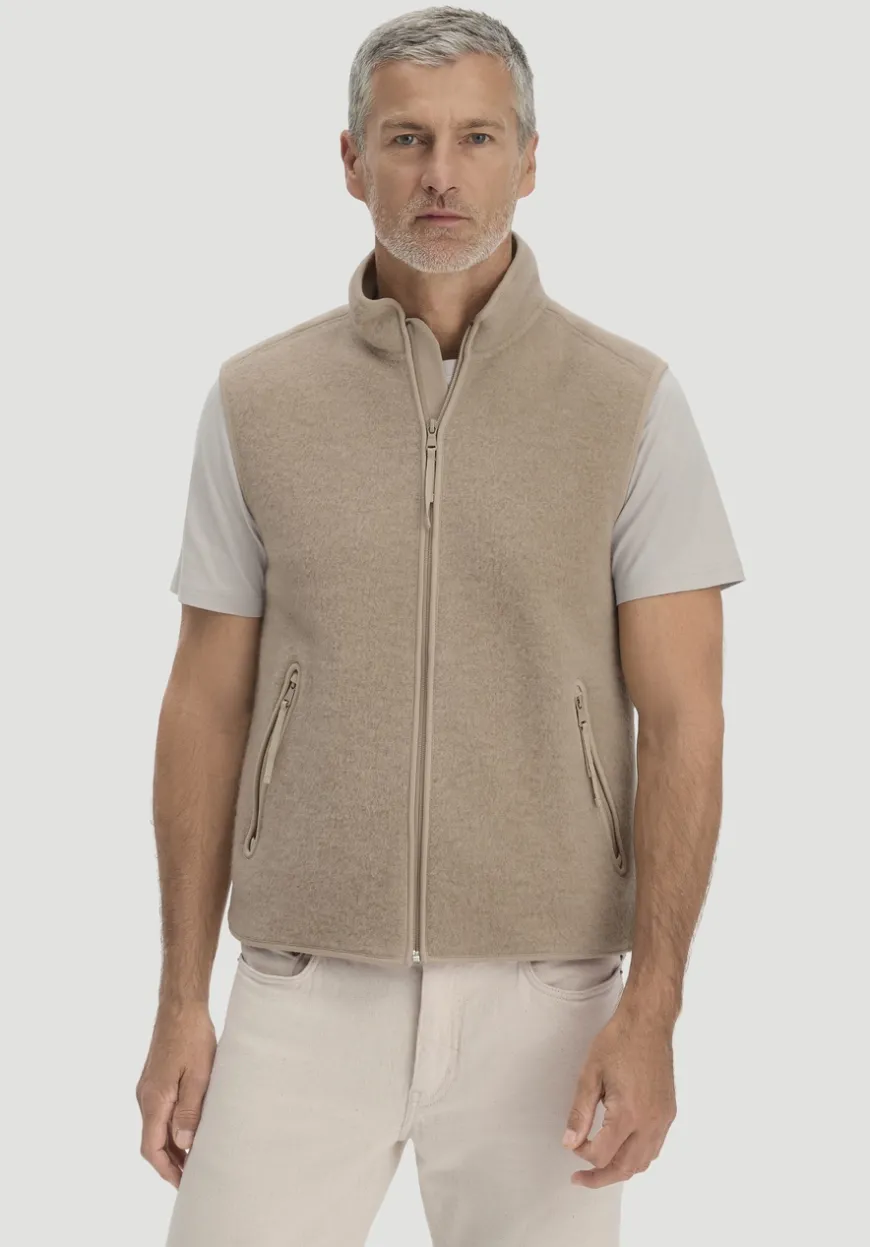 hessnatur Wollfleece Weste Regular aus reiner Bio-Merinowolle von|Herren Jacken & Mäntel|Fleece