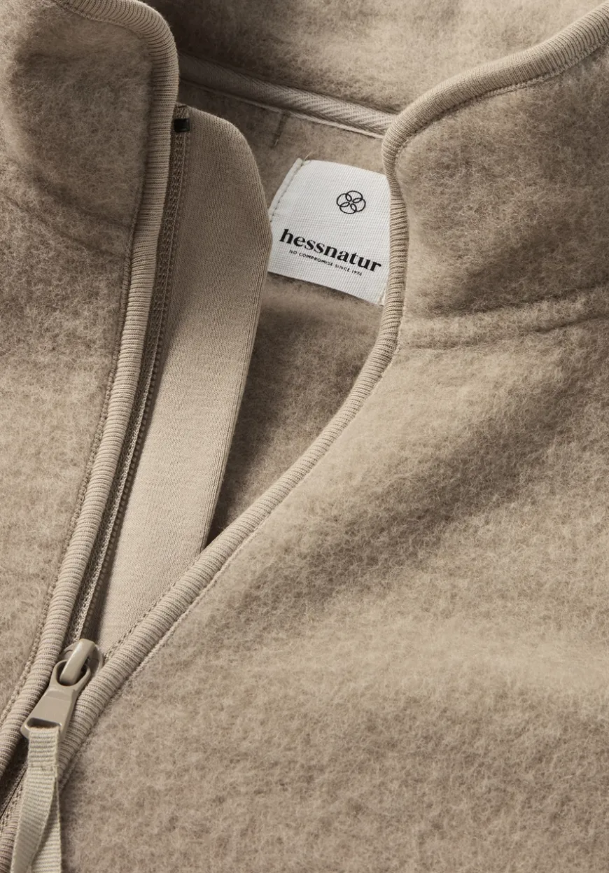 hessnatur Wollfleece Weste Regular aus reiner Bio-Merinowolle von|Herren Jacken & Mäntel|Fleece