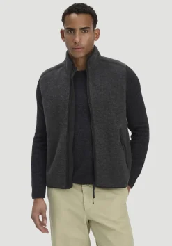 hessnatur Wollfleece Weste Regular aus reiner Bio-Merinowolle von|Herren Jacken & Mäntel|Fleece