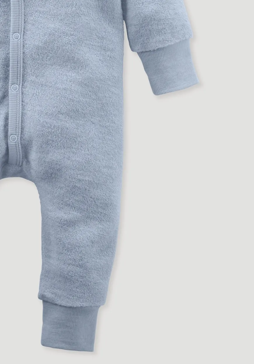 hessnatur Wollfrottee Overall aus reiner Bio-Merinowolle von| Pyjamas & Schlafoveralls|Baby Nachtwäsche