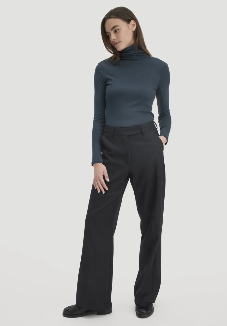 hessnatur Wollhose Straight Leg Relaxed aus reiner Bio-Merinowolle von|Damen Hosen & Shorts