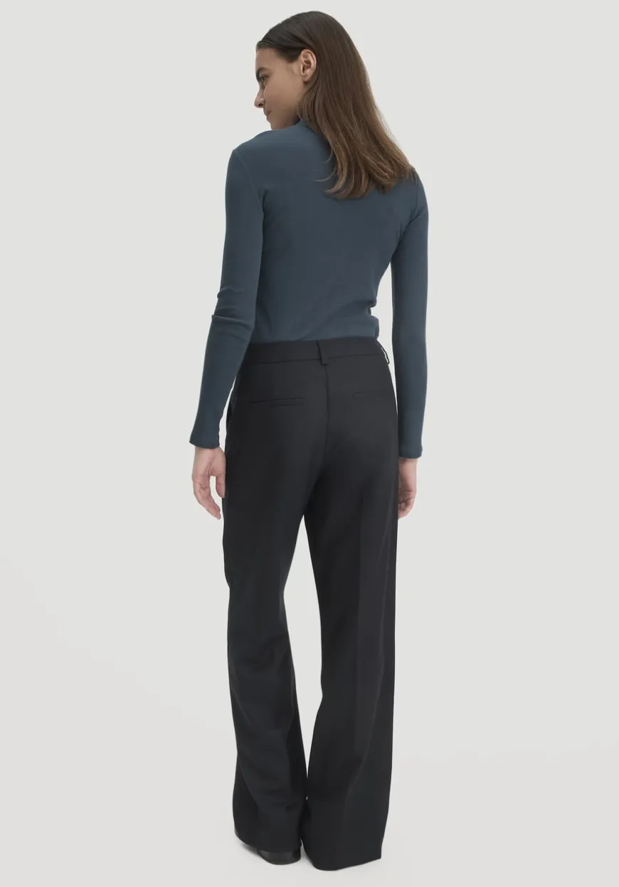 hessnatur Wollhose Straight Leg Relaxed aus reiner Bio-Merinowolle von|Damen Hosen & Shorts