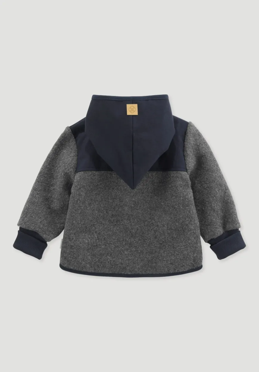 hessnatur Wollwalk Jacke aus Bio-Merinowolle mit Softshell von| Jacken|Bio-Wollwalk
