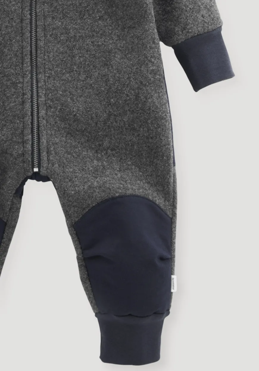 hessnatur Wollwalk Overall aus Bio-Merinowolle mit Softshell von| Overalls|Bio-Wollwalk